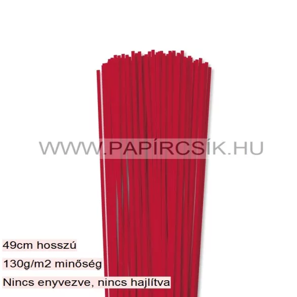 Leuchtend Rot, 3mm Quilling Papierstreifen (100 Stück, 49 cm)