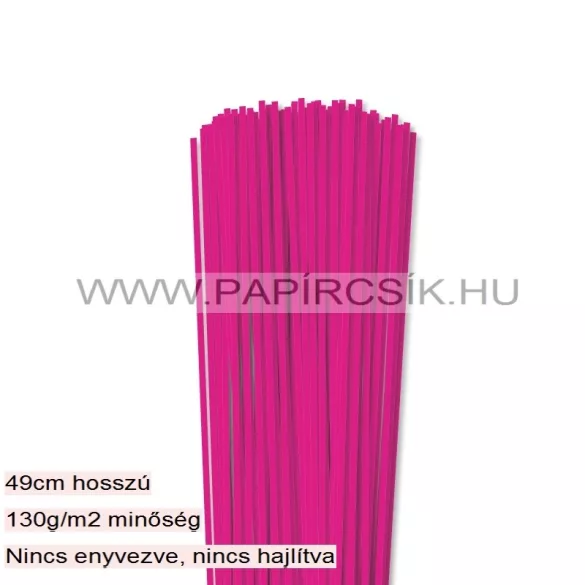 Pink, 3mm Quilling Papierstreifen (100 Stück, 49 cm)
