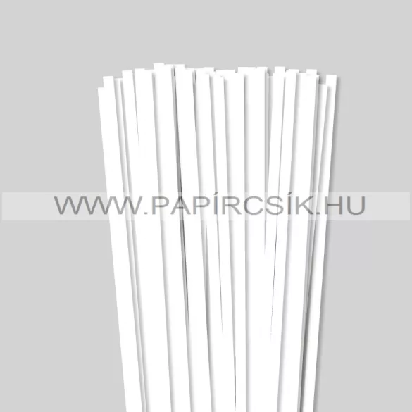 Weiß (Schneeweiß), 7mm Quilling Papierstreifen (80 Stück, 49 cm)
