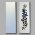   Wandbild-Rohling zum Dekorieren, WEISS METALLIC (2 Stk., 11 cm x 32 cm)