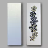 Wandbild-Rohling zum Dekorieren, WEISS METALLIC (2 Stk., 11 cm x 32 cm)