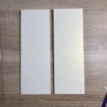 Wandbild-Rohling zum Dekorieren, WEISS METALLIC (2 Stk., 11 cm x 32 cm)