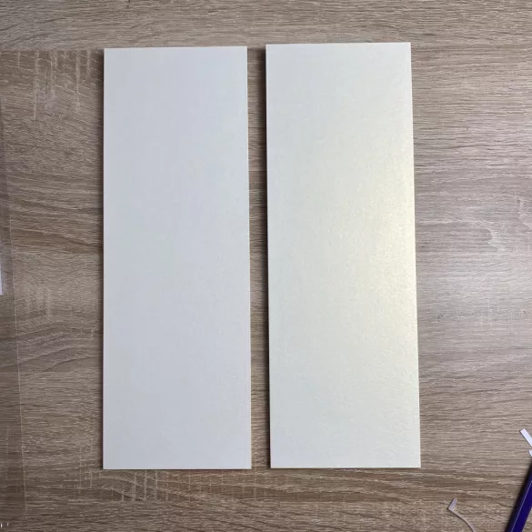 Wandbild-Rohling zum Dekorieren, WEISS METALLIC (2 Stk., 11 cm x 32 cm)