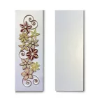   Wandbild-Rohling zum Dekorieren, CREMEFARBEN-METALLIC (2 Stk., 11 cm x 32 cm)