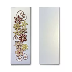   Wandbild-Rohling zum Dekorieren, CREMEFARBEN-METALLIC (2 Stk., 11 cm x 32 cm)