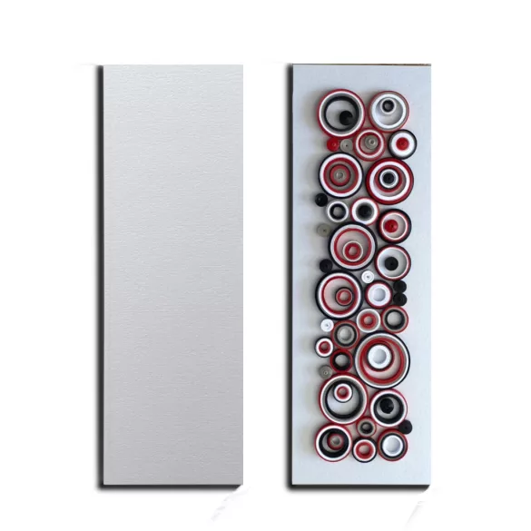 Wandbild-Rohling zum Dekorieren, SILBER METALLIC (2 Stk., 11 cm x 32 cm)