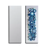 Wandbild-Rohling zum Dekorieren, SILBER METALLIC (2 Stk., 11 cm x 32 cm)