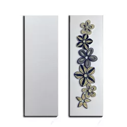   Wandbild-Rohling zum Dekorieren, Mattweiß (2 Stk., 11 cm x 32 cm)