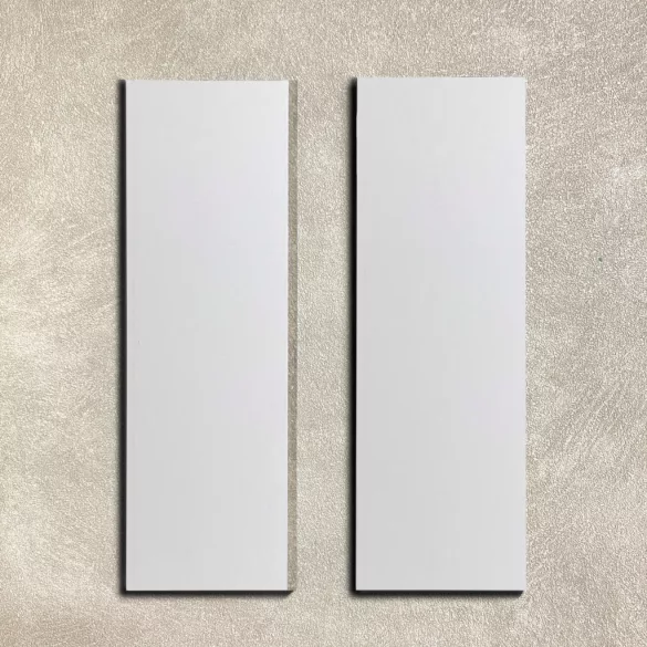 Wandbild-Rohling zum Dekorieren, Mattweiß (2 Stk., 11 cm x 32 cm)