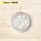 Kunststoff-Halbkugelperle, weiß (3mm, 100 Stück)