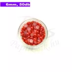 Kunststoff-Halbkugelperle, rot (6mm, 50 Stück)