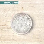 Kunststoff-Halbkugelperle, weiß (8mm, 20 Stück)