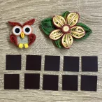 Magnetplatte mit Klebstoff (2x2 cm, 10 Stück)