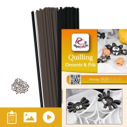   Fledermaus und Spinne - Quilling Muster (160 Stück Streifen und Beschreibung mit Bilder)