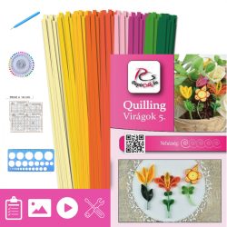   Blumen 5. - Quilling Muster (180 Stück Streifen, Beschreibung, Werkzeuge)