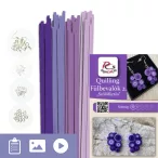   Ohrringe 2 – Quilling-Muster (80 Streifen, Ohrringteile 20 Stück/10 Paar,  Beschreibung)