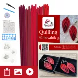 Ohrringe 3 – Quilling-Muster (100 Streifen, Ohrringteile 20 Stück/10 Paar pro Muster,  Beschreibung,  Werkzeuge)