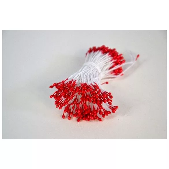 Blumen Lätzchen (rot, 1mm, 50Stück)