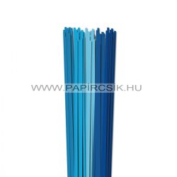 Blau Farbton, 4mm Quilling Papierstreifen (5x20, 49 cm)