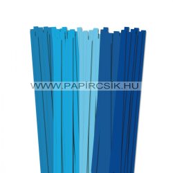 Blau Farbton, 10mm Quilling Papierstreifen (5x20, 49 cm)