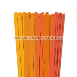 Orange Farbton, 10mm Quilling Papierstreifen (5x20, 49 cm)