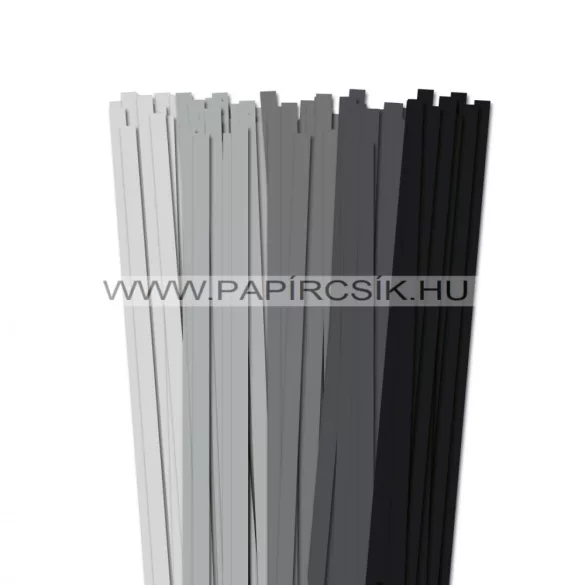 Grau Farbton, 10mm Quilling Papierstreifen (5x20, 49 cm)