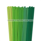 Grün Farbton, 10mm Quilling Papierstreifen (5x20, 49 cm)
