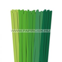 Grün Farbton, 10mm Quilling Papierstreifen (5x20, 49 cm)
