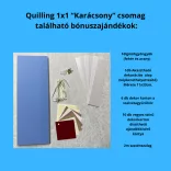 Quilling 1x1 - Karácsony - TANFOLYAM és KEZDŐCSOMAG (ESZKÖZÖK NÉLKÜL, még több papírcsíkkal!!!) 11 féle mintával Angyalka, Csillag, Hópehely