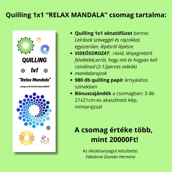 Quilling 1x1 - Mandala - Tanfolyam Alapanyagokkal