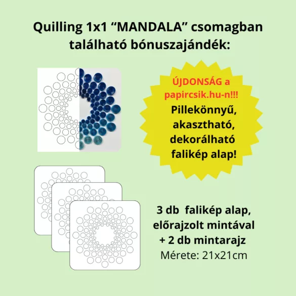 Quilling 1x1 - Mandala - TANFOLYAM és KEZDŐKÉSZLET (Alapanyagokkal és eszközökkel)