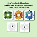 Quilling 1x1 - Mandala - TANFOLYAM és KEZDŐKÉSZLET (Alapanyagokkal és eszközökkel)